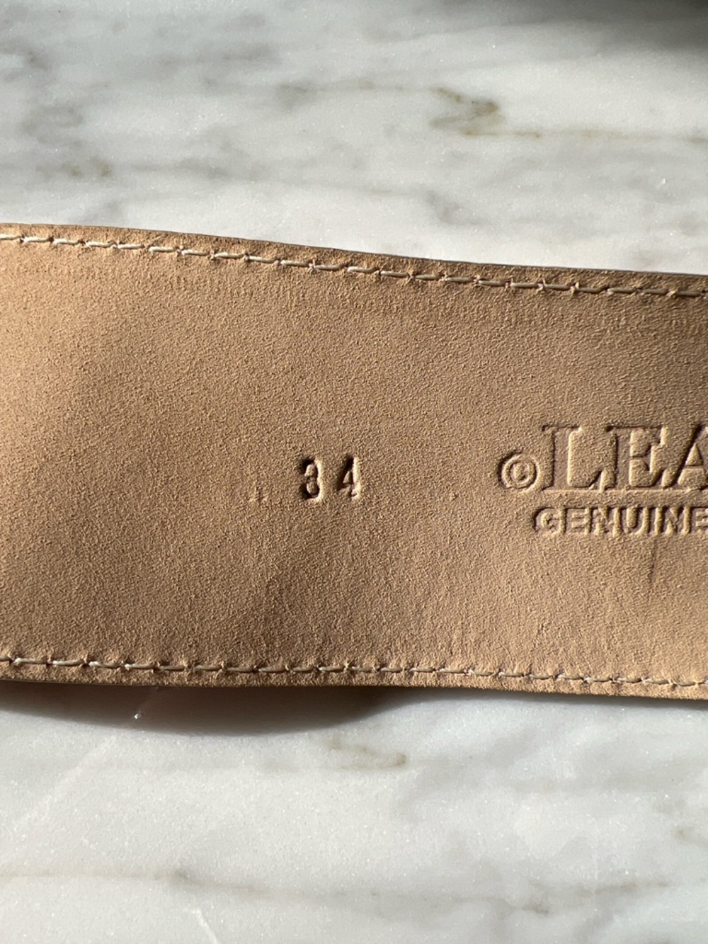 LEATHEROCK Textured Leather Women’s Belt with Decorative Gold Buckle - Picture 4 of 5